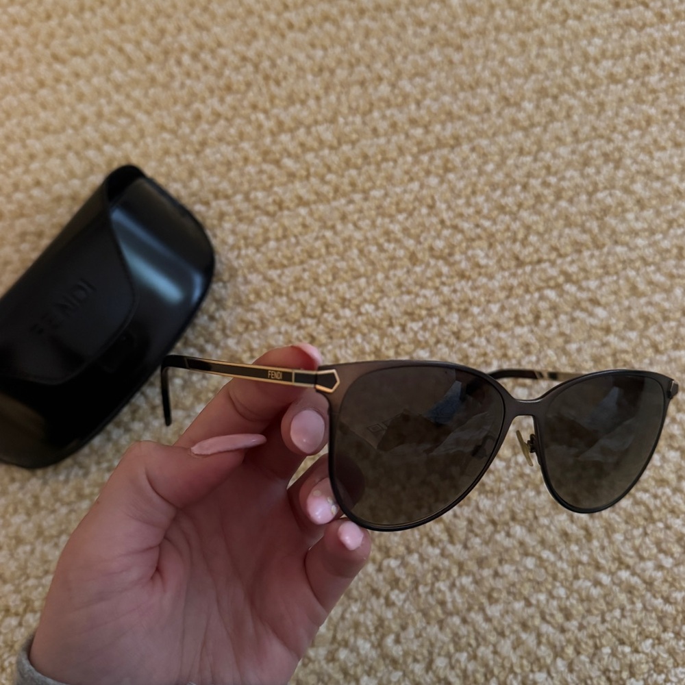 Fendi Brown Aviator Sunglasses